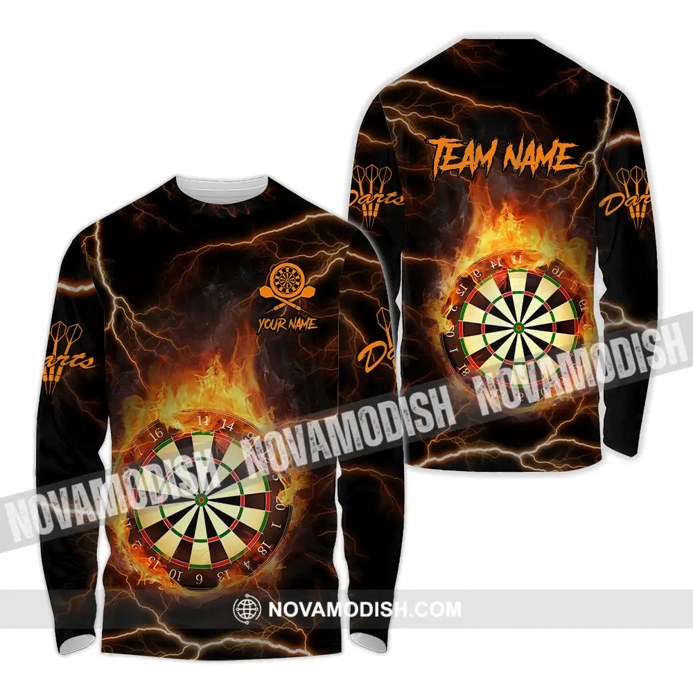 Unisex Shirt - Custom Texts Fire Darts Sport Shirt Long Sleeve Shirt / S T-shirt