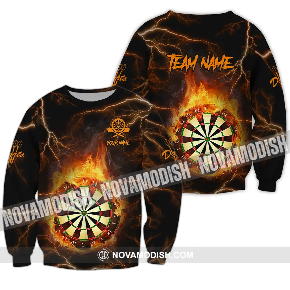 Unisex Shirt - Custom Texts Fire Darts Sport Shirt Long Sleeve / S T-shirt