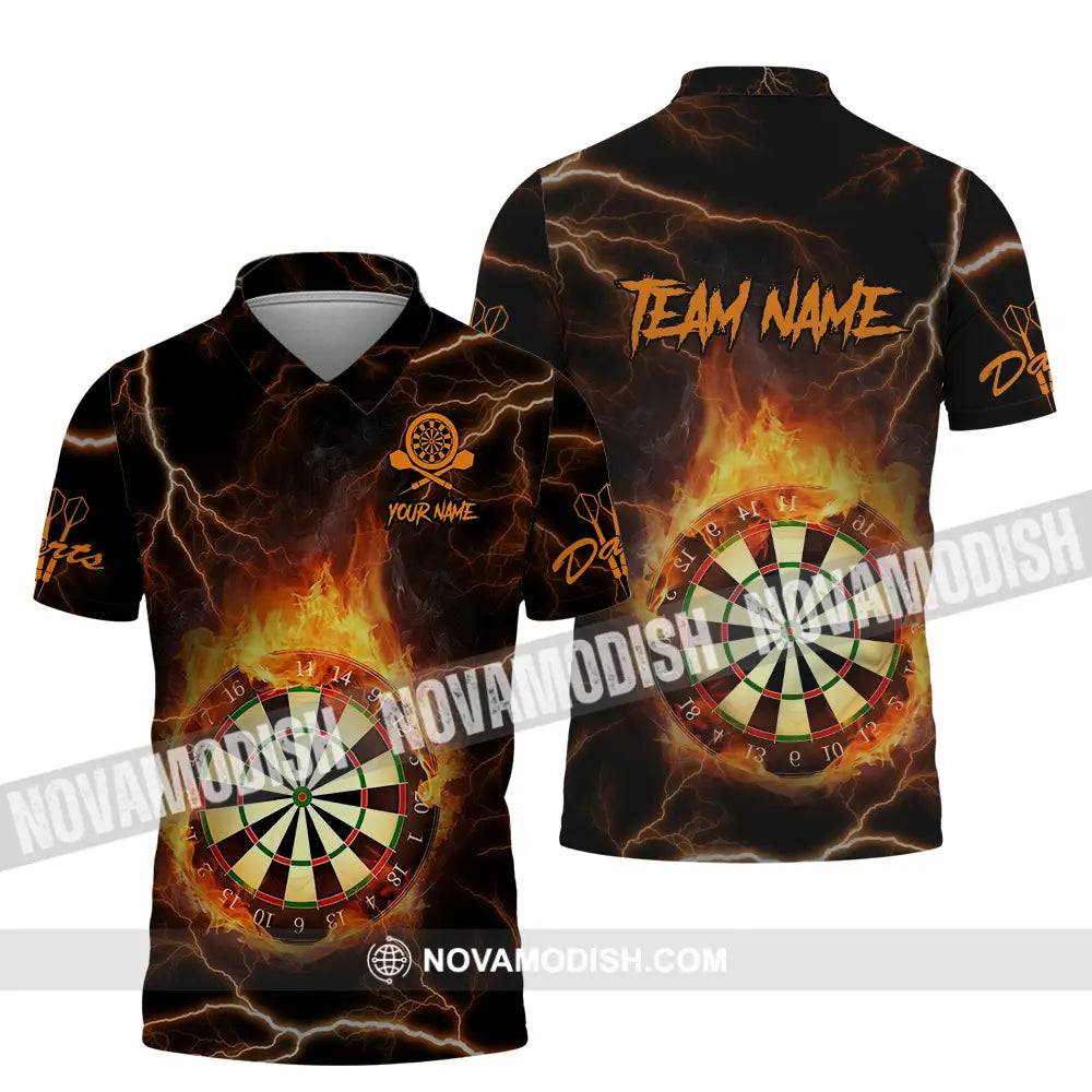 Unisex Shirt - Custom Texts Fire Darts Sport Shirt Polo Shirt / S T-shirt