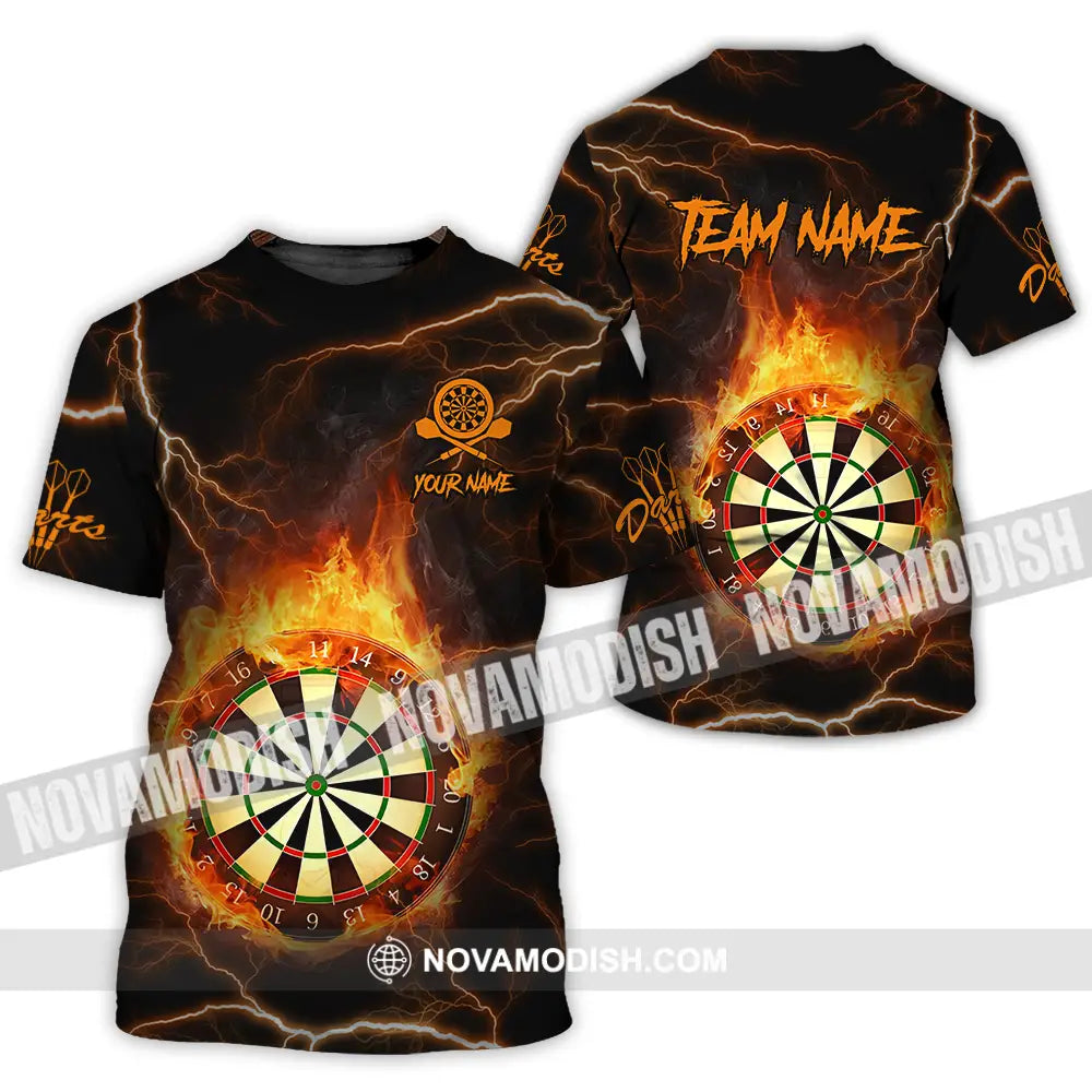 Unisex Shirt - Custom Texts Fire Darts Sport Shirt T-Shirt / S T-shirt