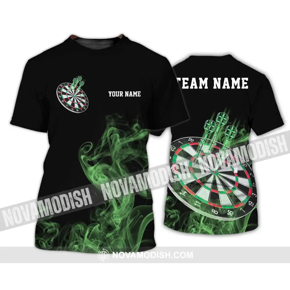 Unisex Shirt - Custom Texts Green Darts Player Sport Shirt T-Shirt / S T-shirt