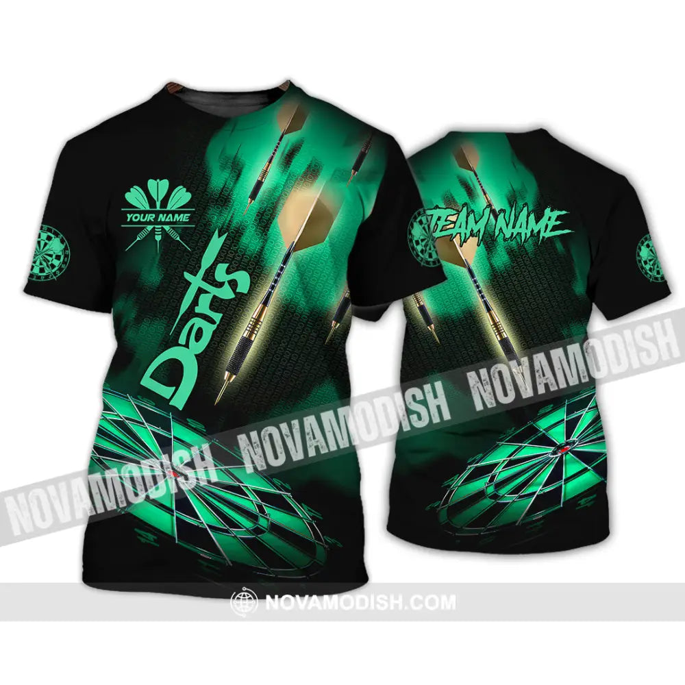 Unisex Shirt - Custom Texts Green Light Darts Sport Shirt T-Shirt / S T-shirt