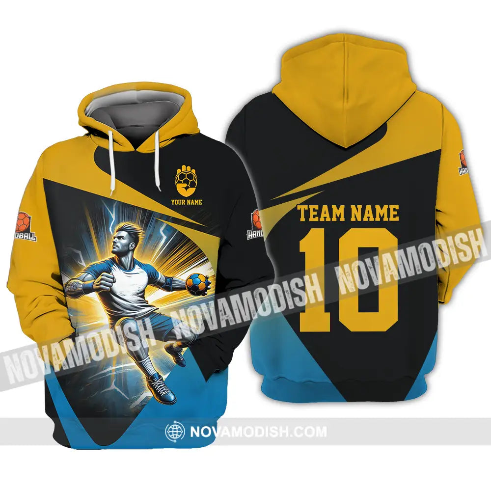 Unisex Shirt - Custom Texts Handball Shirt Handball Player Hoodie / S T-shirt