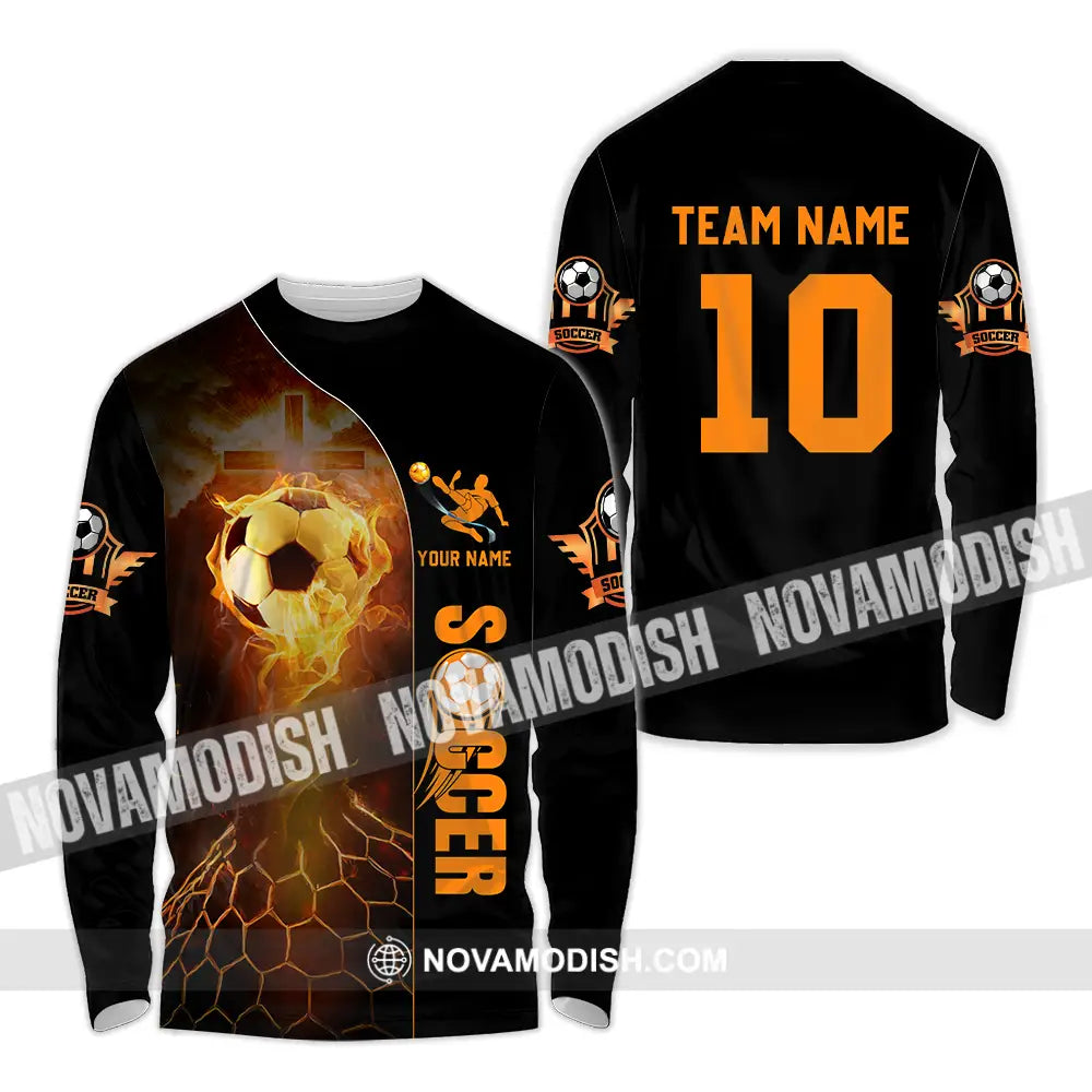 Unisex Shirt - Custom Texts Shirt Soccer Long Sleeve Shirt / S T-shirt