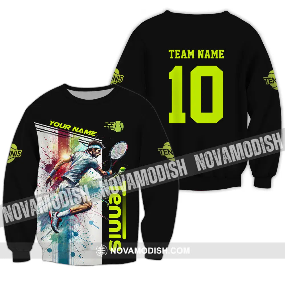 Unisex Shirt - Custom Texts Sport Shirt Tennis Lover Long Sleeve / S T-shirt