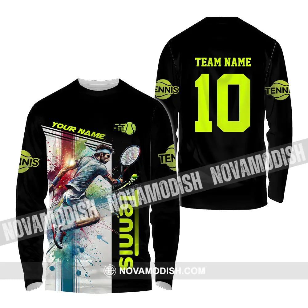Unisex Shirt - Custom Texts Sport Shirt Tennis Lover Long Sleeve Shirt / S T-shirt