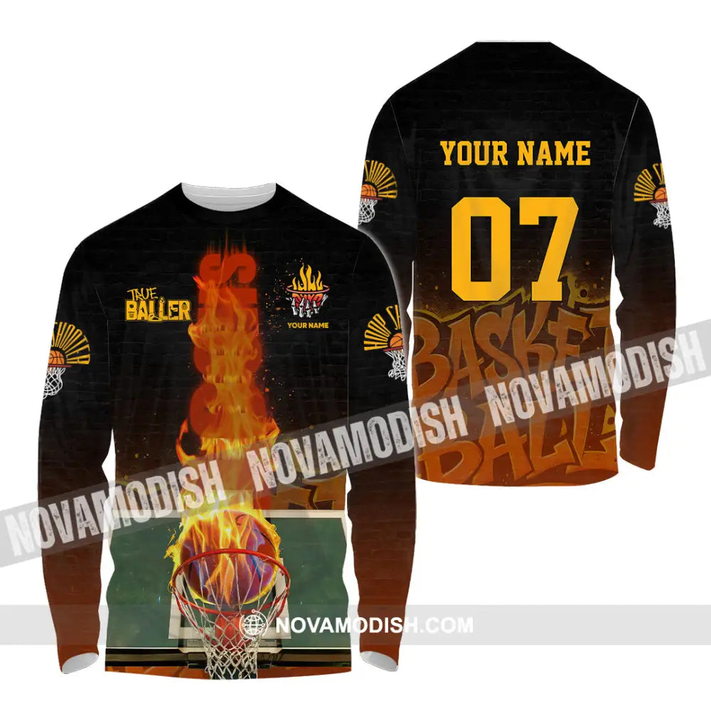 Unisex Shirt - Custom The Baller Basketball Shirt Long Sleeve Shirt / S T-shirt