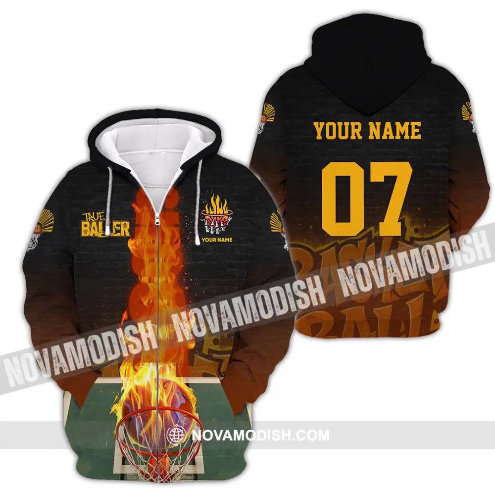 Unisex Shirt - Custom The Baller Basketball Shirt Zipper Hoodie / S T-shirt