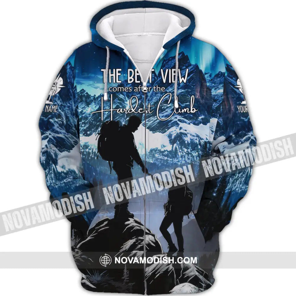 Unisex Shirt - Custom The Best View Comes After The Hardest Climb Sports Shirt Zipper Hoodie / S T-shirt
