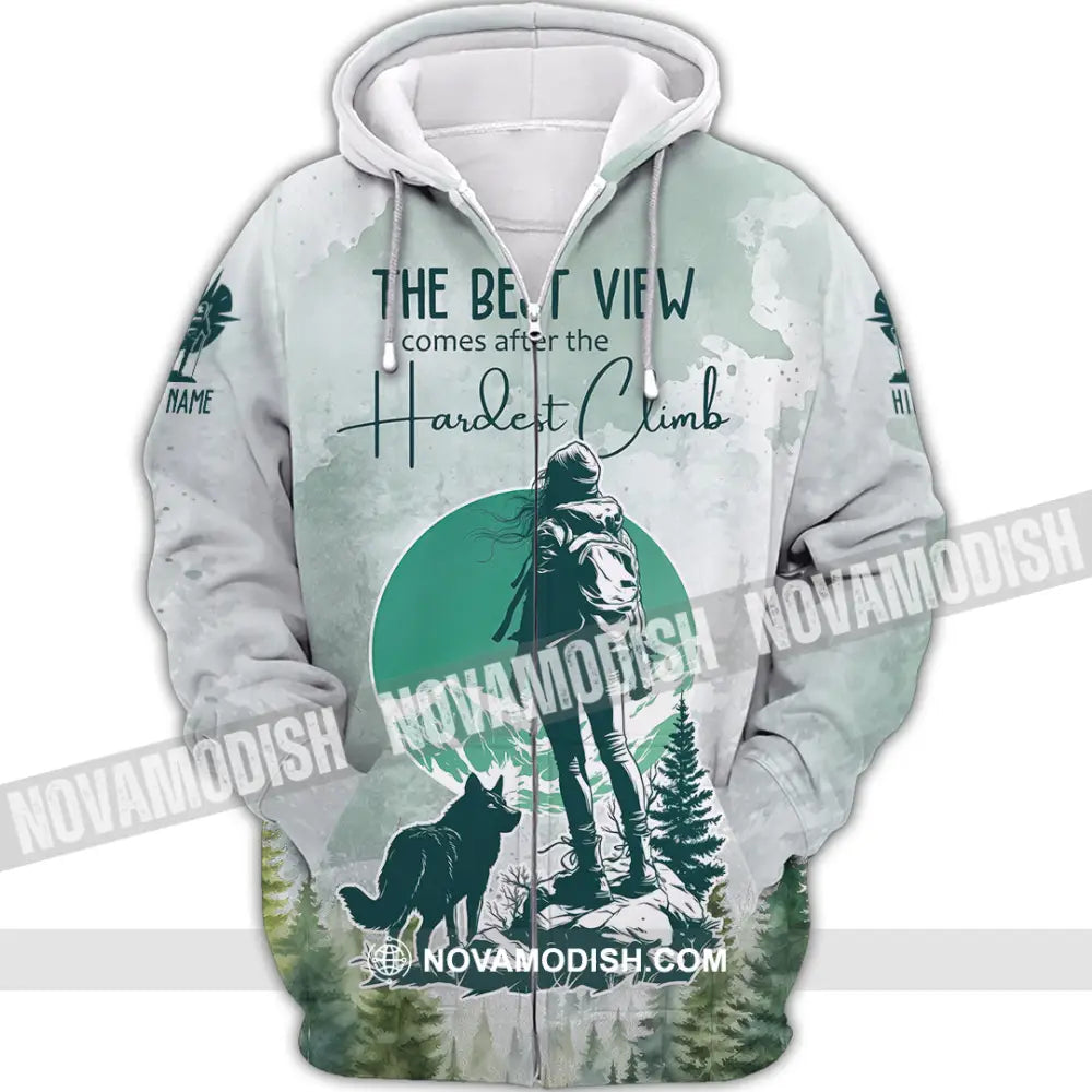 Unisex Shirt - Custom The Best View Comes After The Hardest Climb Shirt Zipper Hoodie / S T-shirt