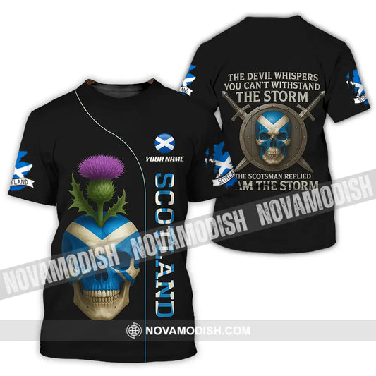 Unisex Shirt - Custom The Devil Whispers You Cannot Withstand The Storm Scotland Shirt T-Shirt / S T-shirt