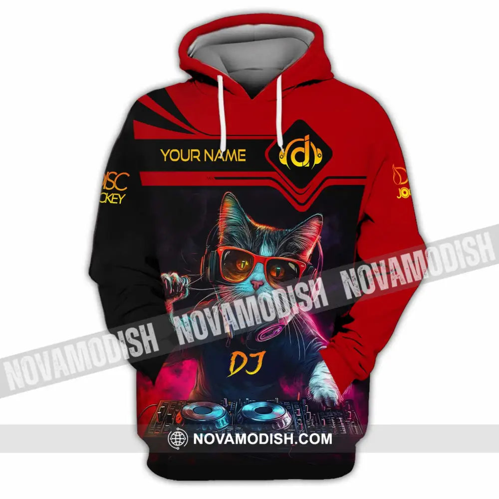 Unisex Shirt - Custom The DJ Cat Shirt Hoodie / S T-shirt