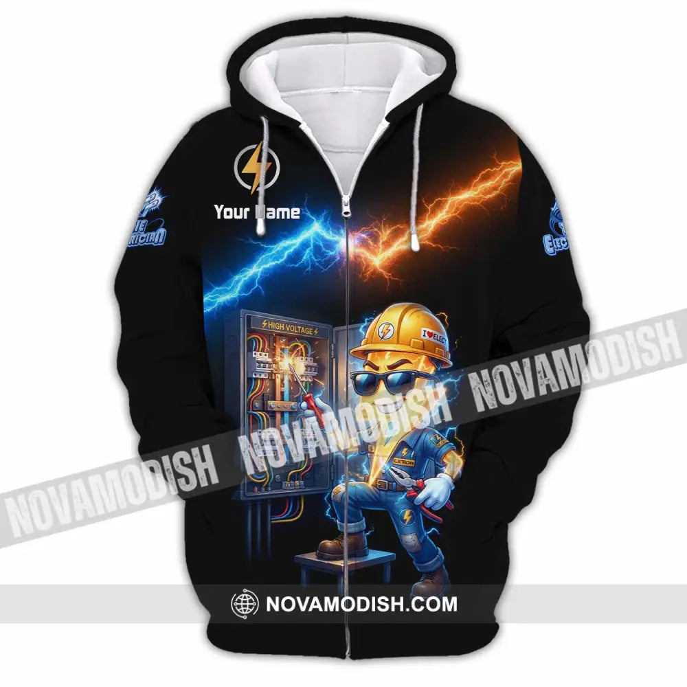 Unisex Shirt - Custom The Electrician Shirt - Zipper Hoodie / S - T-shirt
