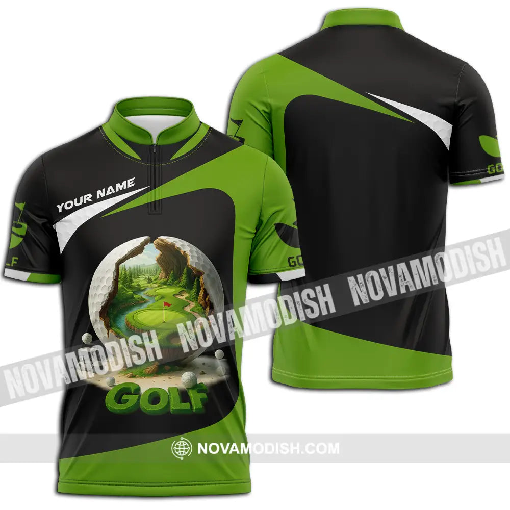 Unisex Shirt - Custom The Golf Shirt Zipper Polo Shirt / S T-shirt