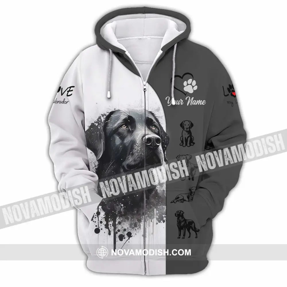 Unisex Shirt - Custom The Labrador 3D Shirt Zipper Hoodie / S T-shirt