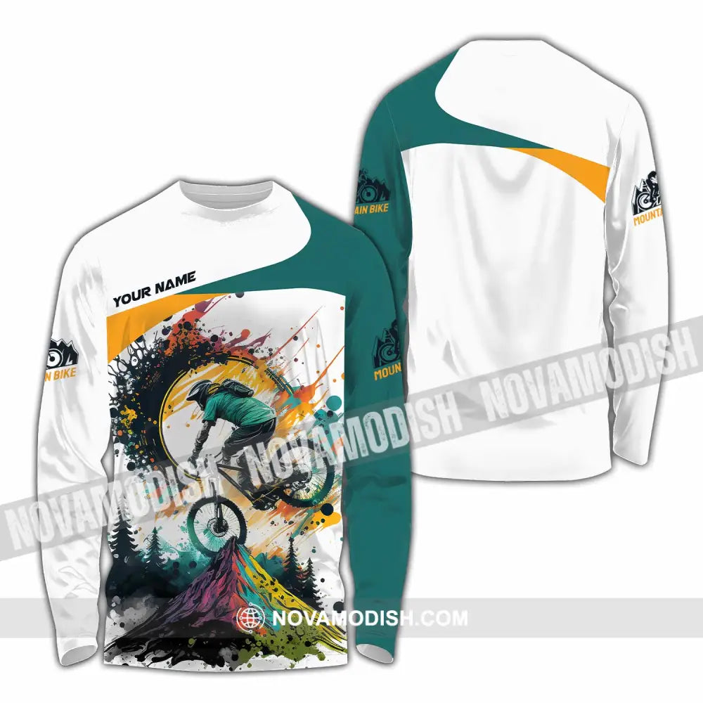 Unisex Shirt - Custom The Mountain Bike Shirt Long Sleeve Shirt / S T-shirt