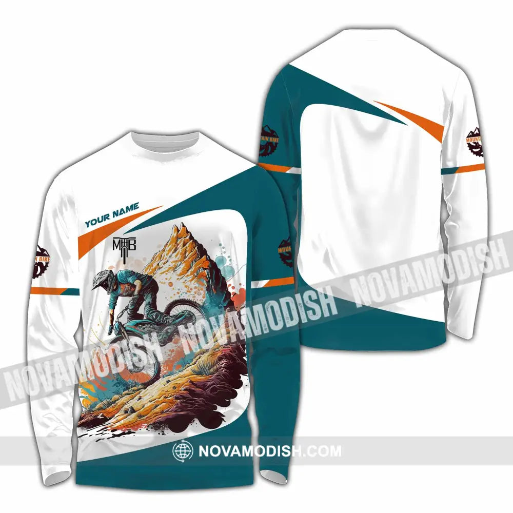Unisex Shirt - Custom The Mountain Bike MTB Shirt Long Sleeve Shirt / S T-shirt
