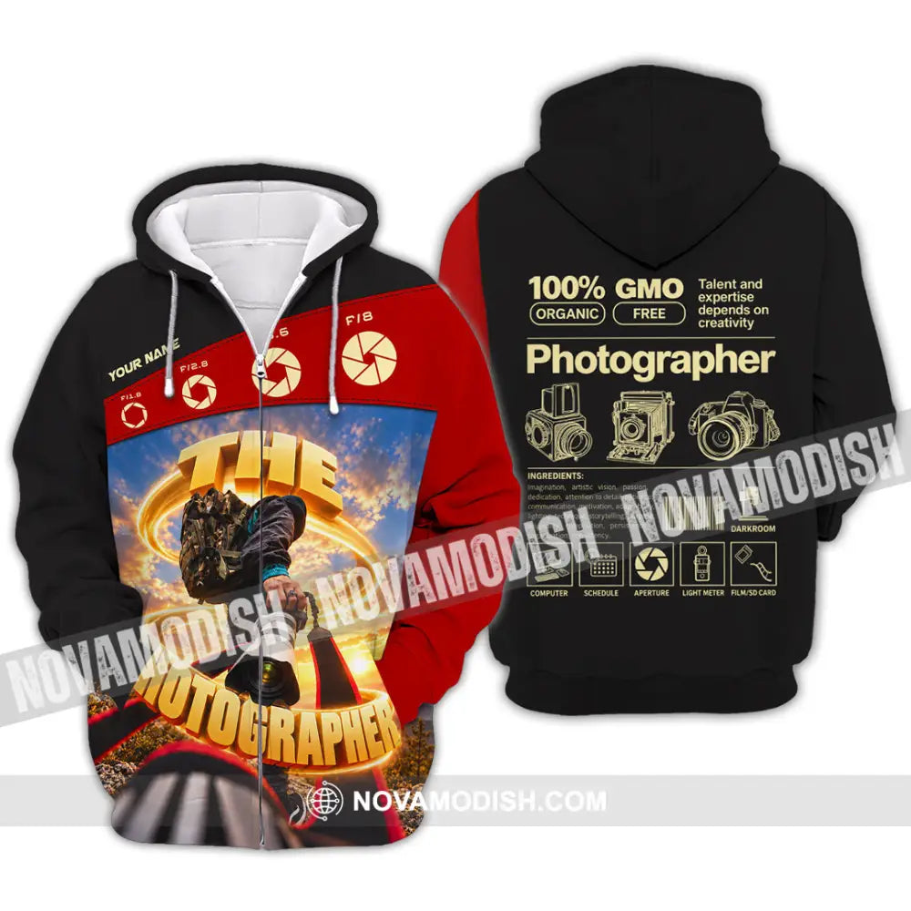 Unisex Shirt - Custom The Photographer Shirt - Zipper Hoodie / S - T-shirt