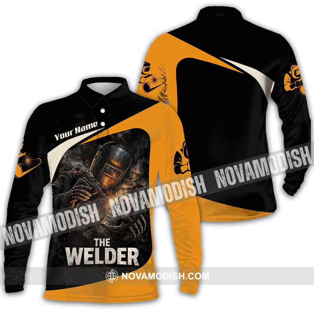 Unisex Shirt - Custom The Welder Shirt - Long Sleeve Polo / S - T-shirt