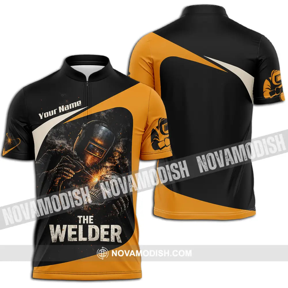 Unisex Shirt - Custom The Welder Shirt - Zipper Polo Shirt / S - T-shirt
