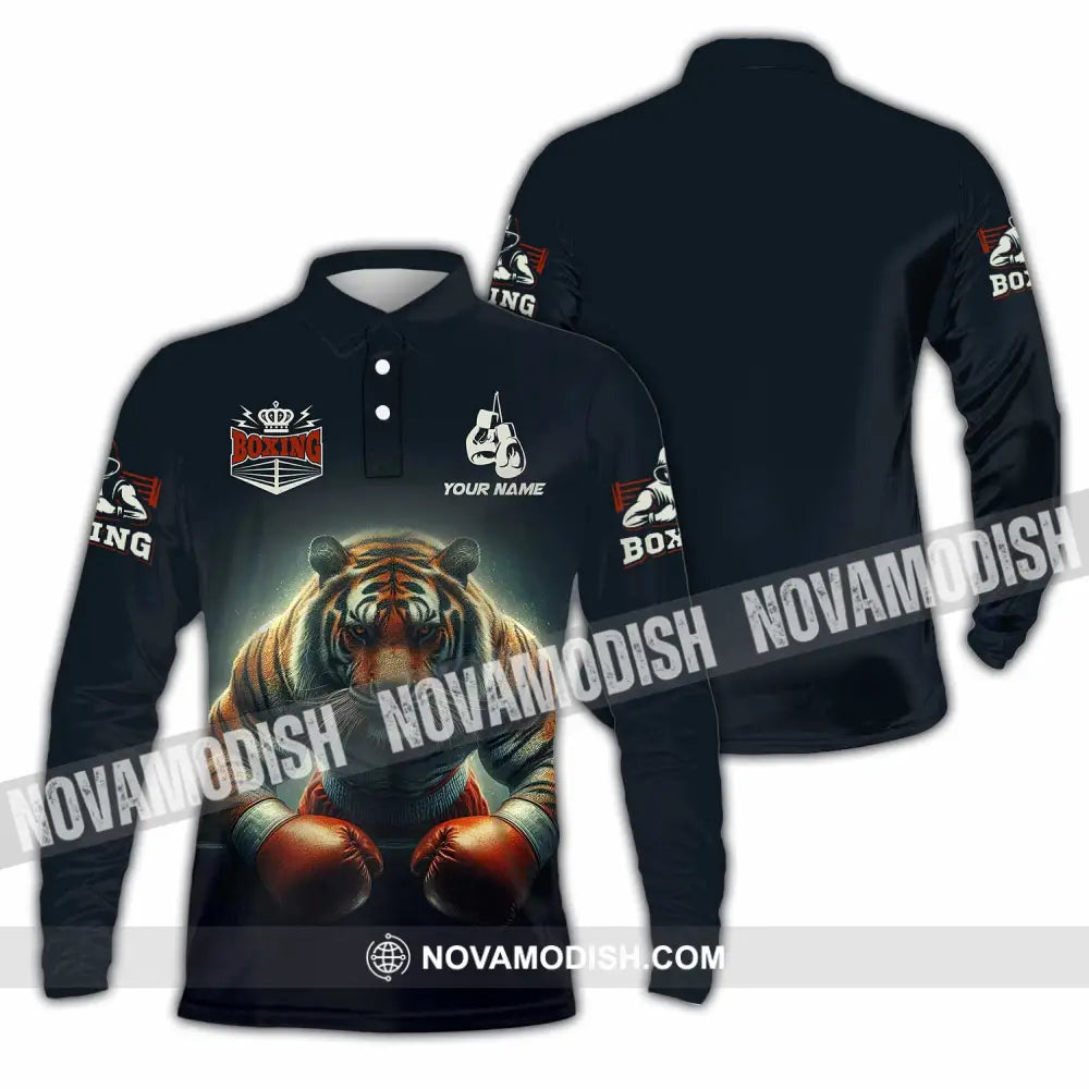 Unisex Shirt - Custom Tiger Boxing Lover Classic Shirt Long Sleeve Polo / S T-shirt