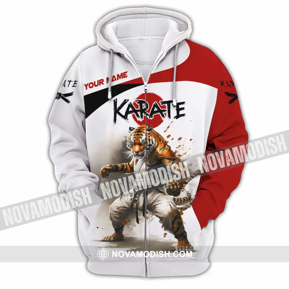 Unisex Shirt - Custom Tiger Karate Shirt Zipper Hoodie / S T-shirt