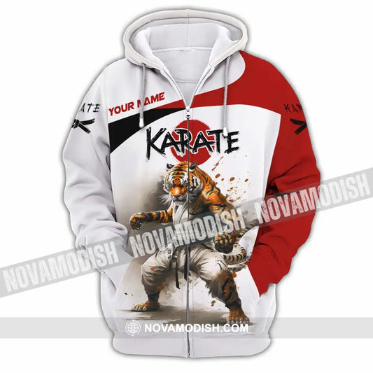Unisex Shirt - Custom Tiger Karate Shirt Zipper Hoodie / S T-shirt
