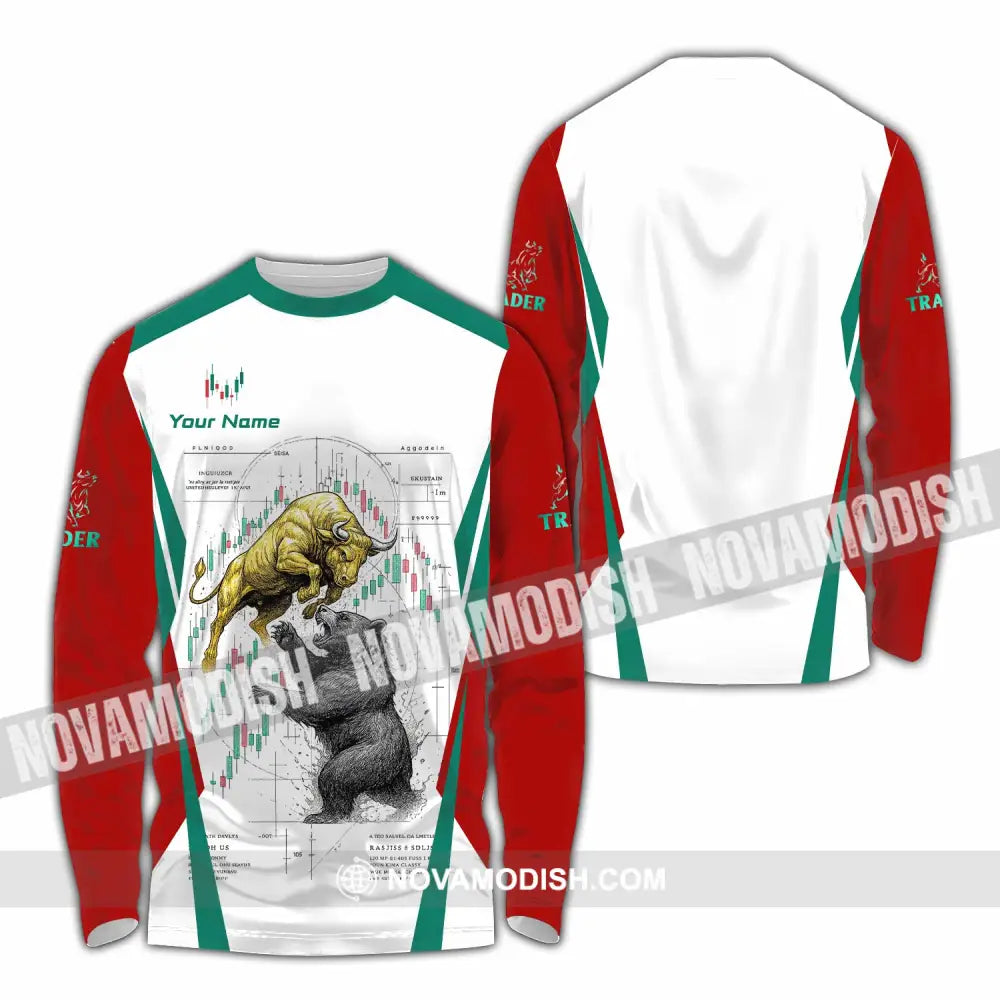 Unisex Shirt - Custom Trader 3D Shirt Long Sleeve Shirt / S T-shirt