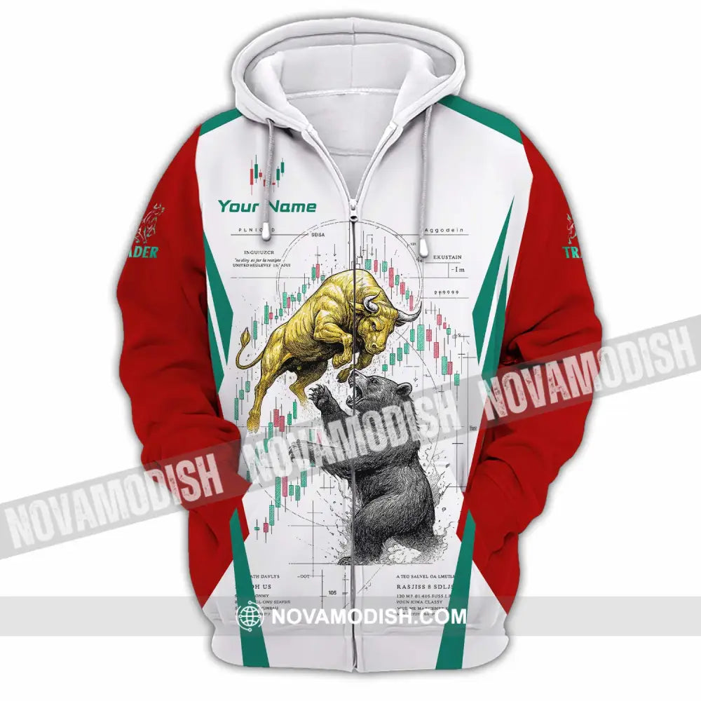 Unisex Shirt - Custom Trader 3D Shirt Zipper Hoodie / S T-shirt