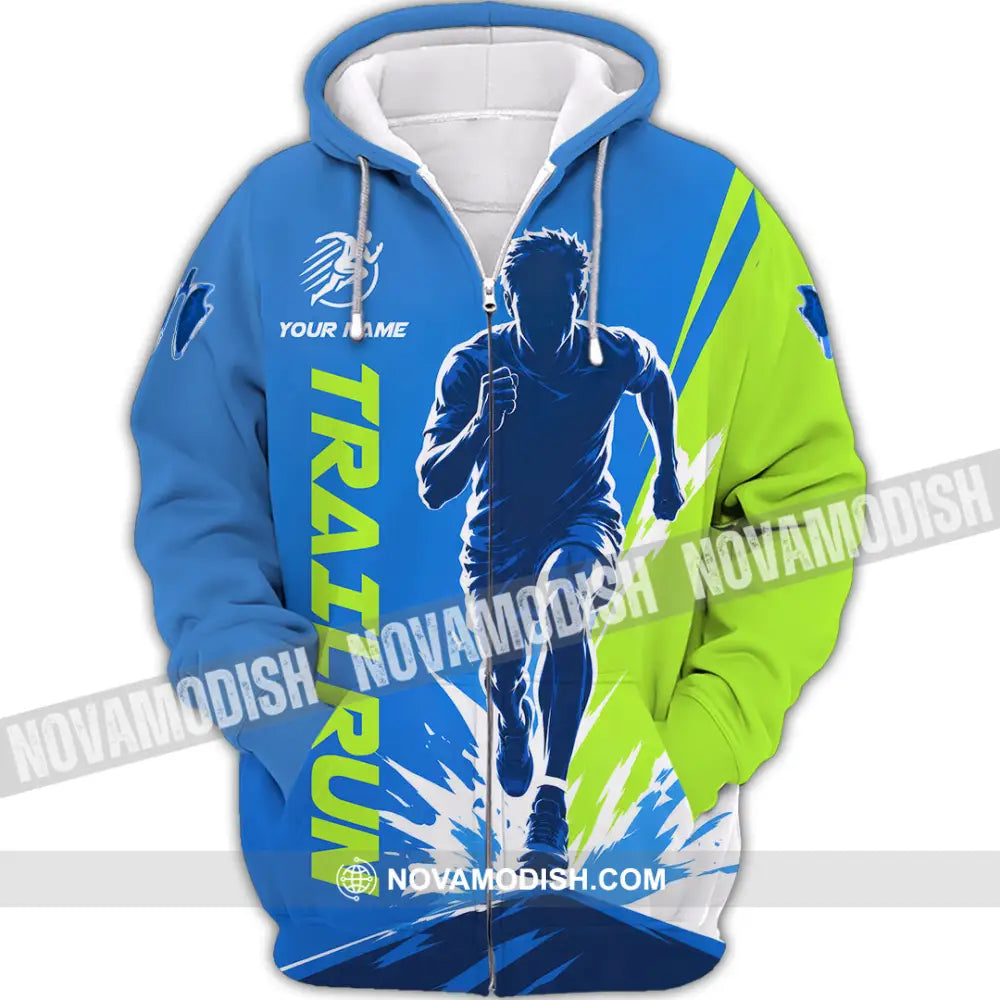Unisex Shirt - Custom Trail Run Shirt - Zipper Hoodie / S - T-shirt