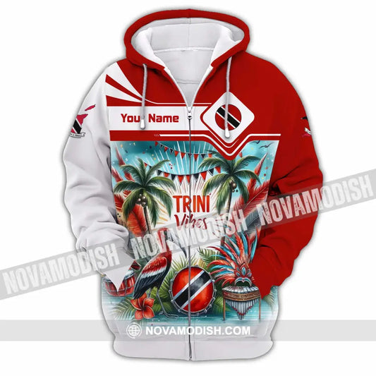 Unisex Shirt - Custom Trini Vibes Shirt - Zipper Hoodie / S - T-shirt