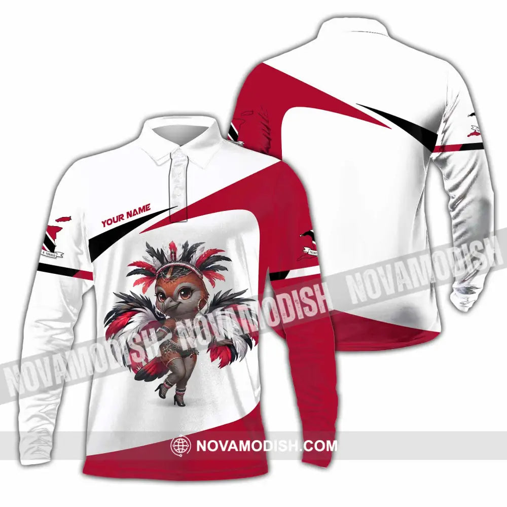 Unisex Shirt - Custom Trinidad And Tobago Shirt - Long Sleeve Polo / S - T-shirt