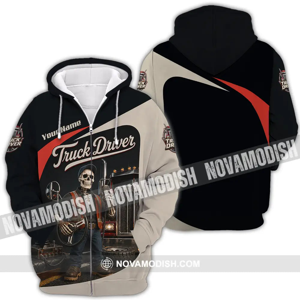 Unisex Shirt - Custom Truck Driver Shirt - Zipper Hoodie / S - T-shirt