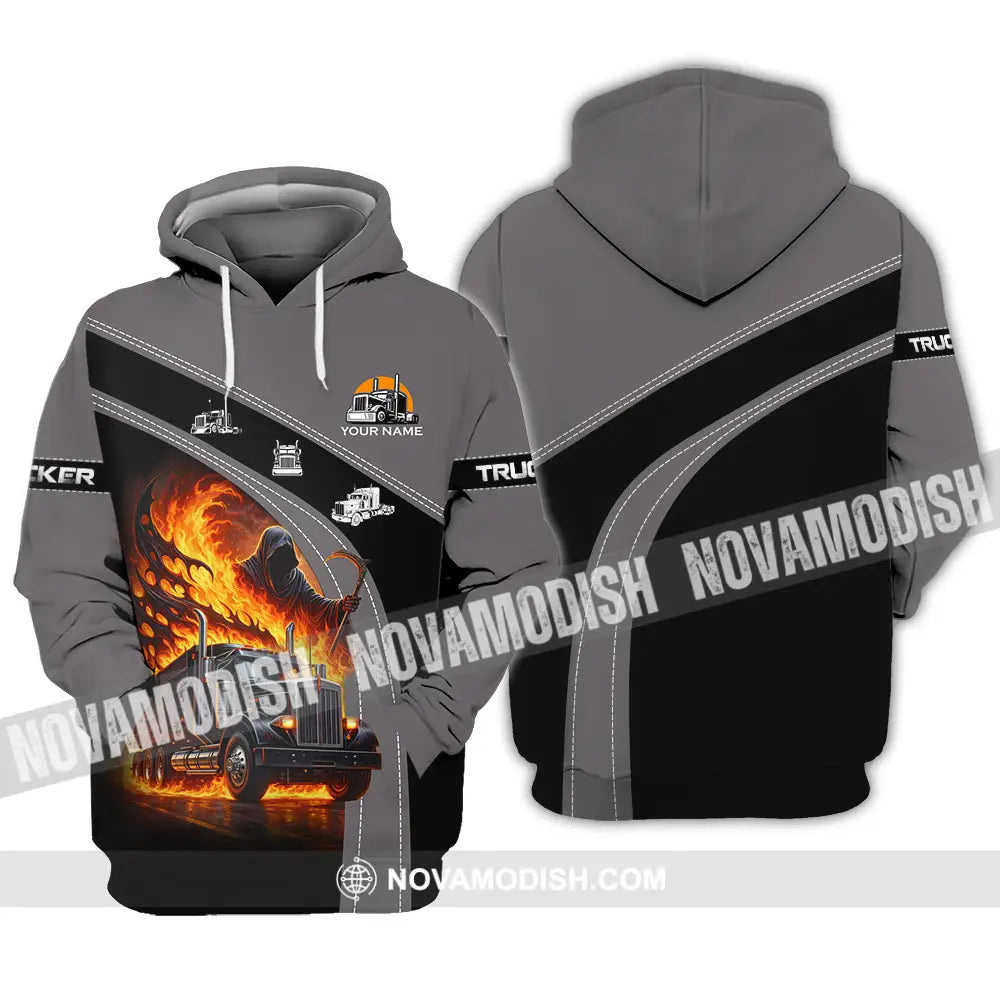 Unisex Shirt - Custom Trucker Keep On Trucking 3D Shirt Hoodie / S T-shirt