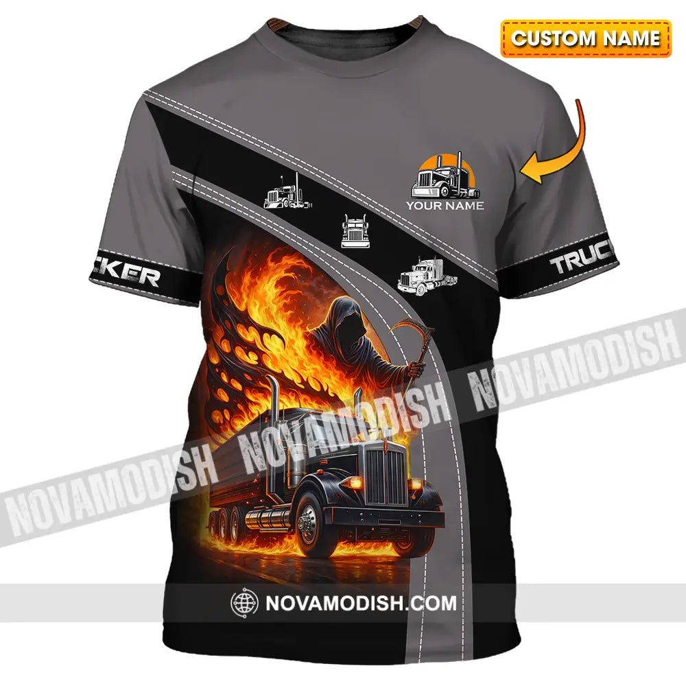 Unisex Shirt - Custom Trucker Keep On Trucking 3D Shirt T-shirt