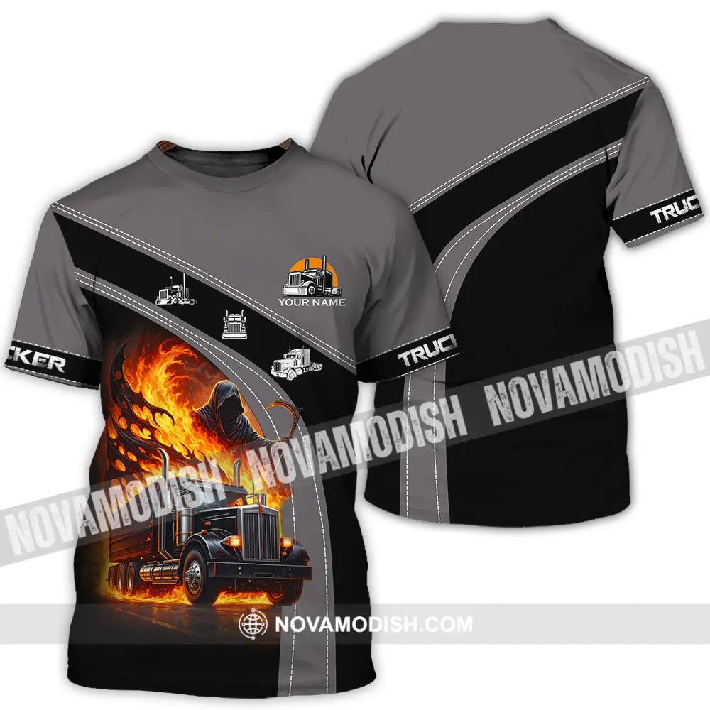 Unisex Shirt - Custom Trucker Keep On Trucking 3D Shirt T-Shirt / S T-shirt