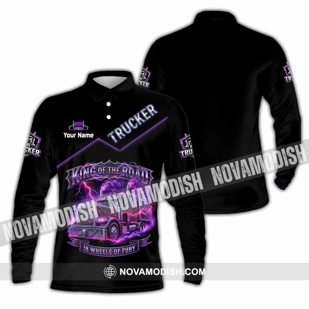 Unisex Shirt - Custom Trucker Shirt - Long Sleeve Polo / S - T-shirt