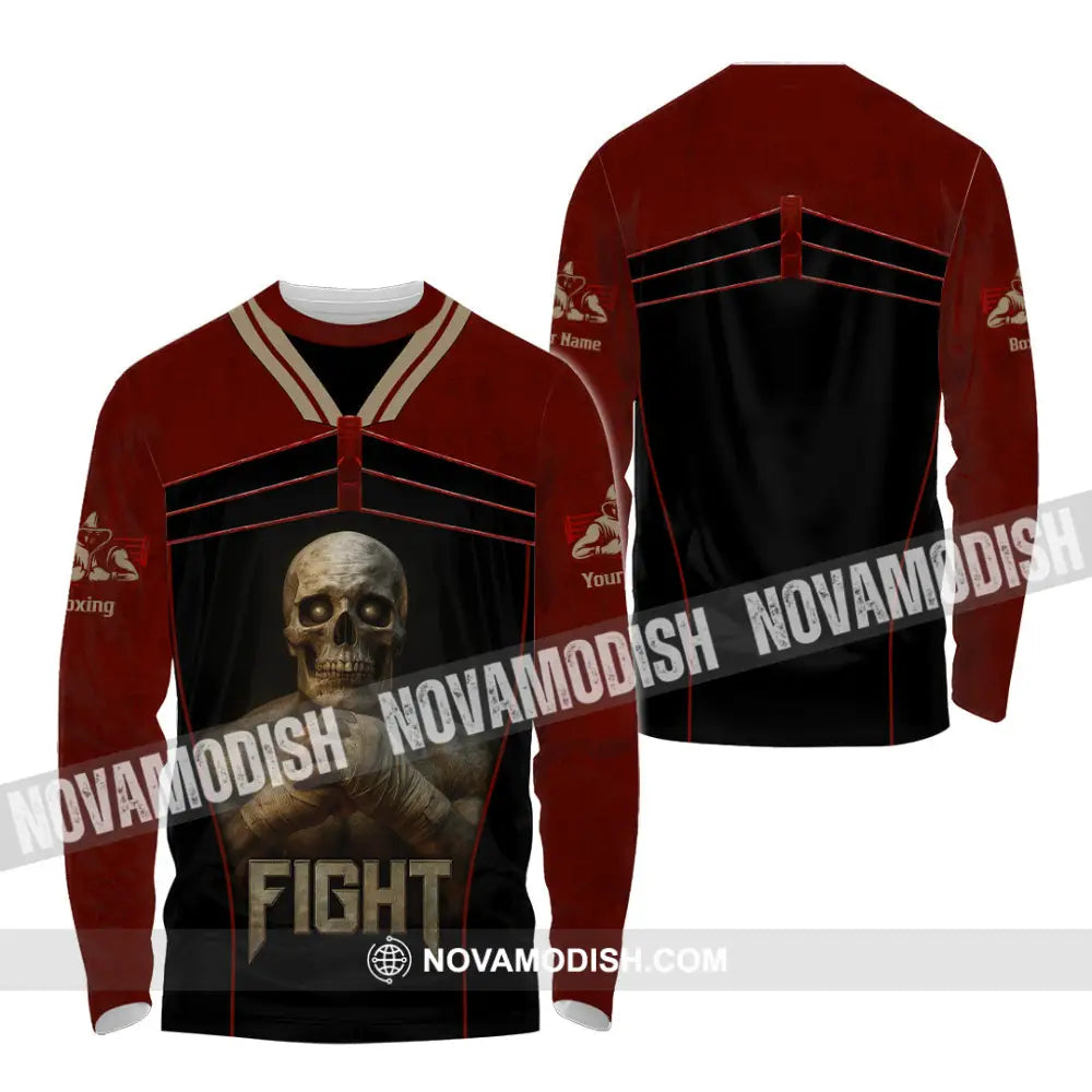 Unisex Shirt - Custom Try Your Hard Fight Man Sport Shirt Long Sleeve Shirt / S T-shirt