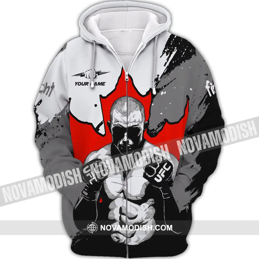 Unisex Shirt - Custom Try Your Hard Fight Man Sport Shirt Zipper Hoodie / S T-shirt