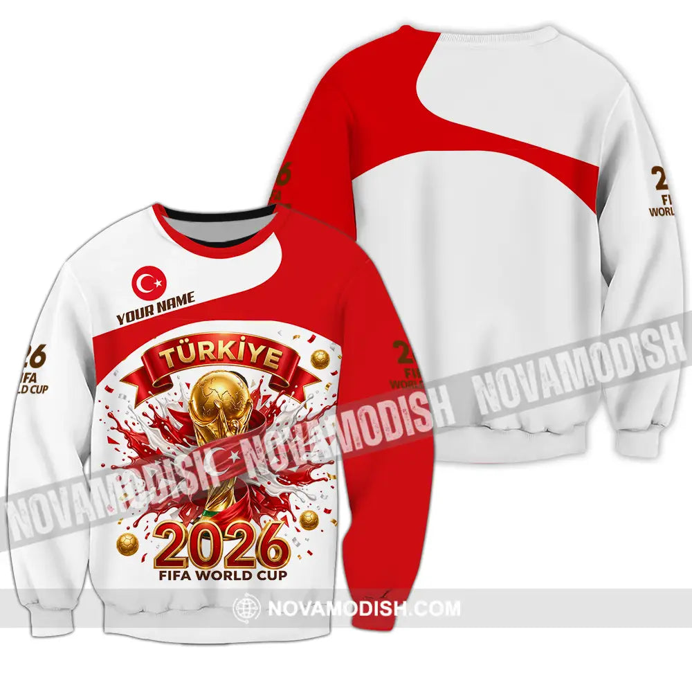 Unisex Shirt - Custom Türkiye World Cup 2026 3D Shirt - Long Sleeve / S - T-shirt