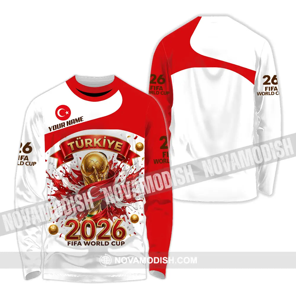 Unisex Shirt - Custom Türkiye World Cup 2026 3D Shirt - Long Sleeve Shirt / S - T-shirt