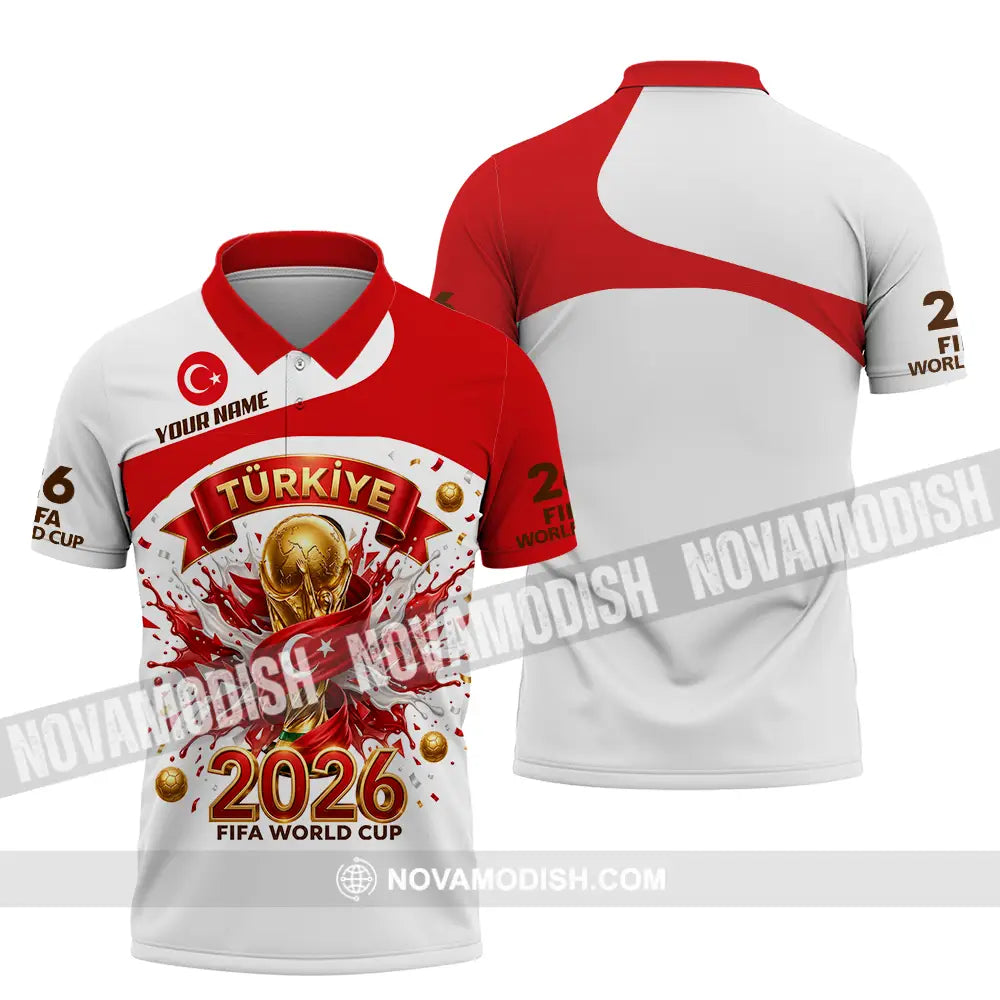 Unisex Shirt - Custom Türkiye World Cup 2026 3D Shirt - Polo Shirt / S - T-shirt