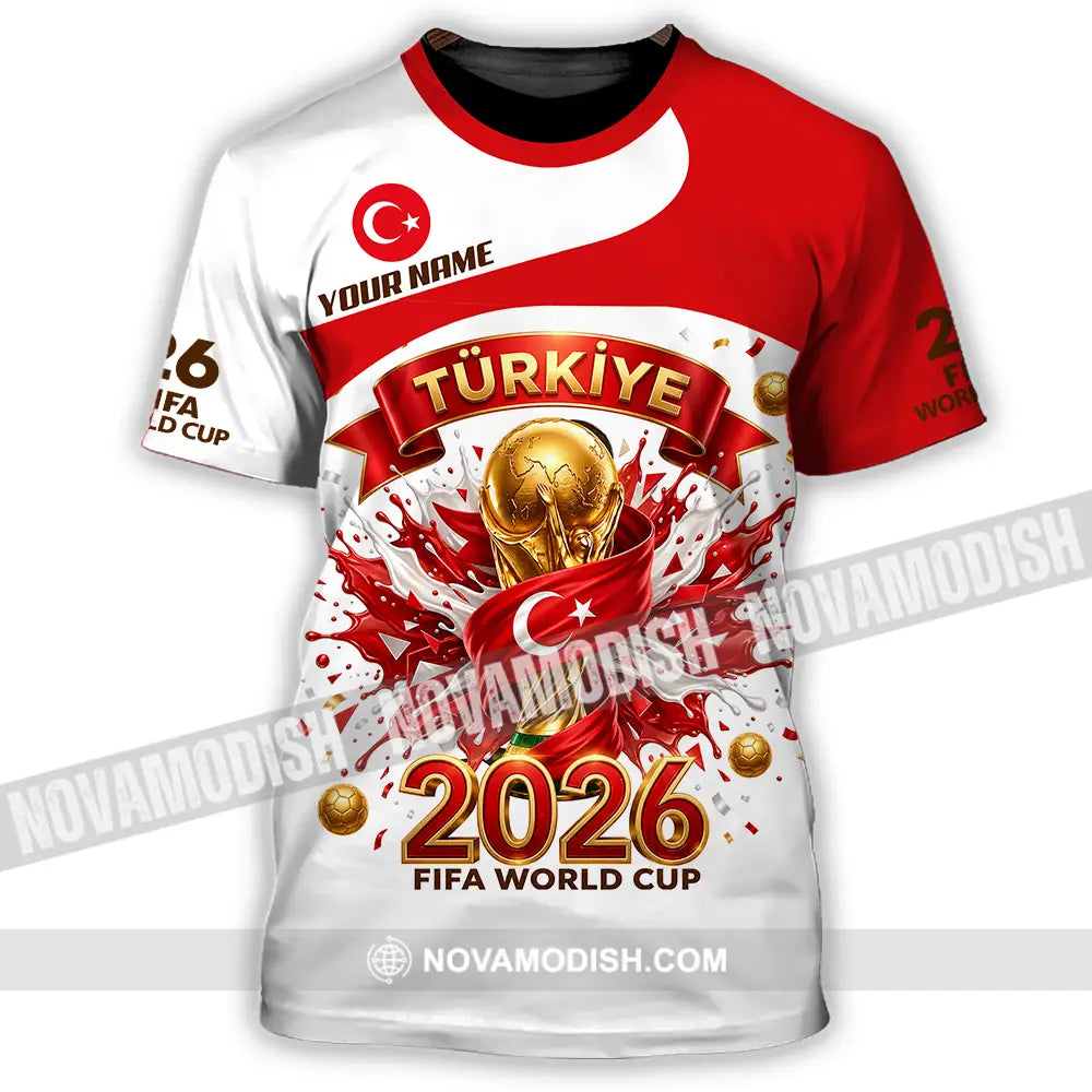 Unisex Shirt - Custom Türkiye World Cup 2026 3D Shirt - T-Shirt / S - T-shirt