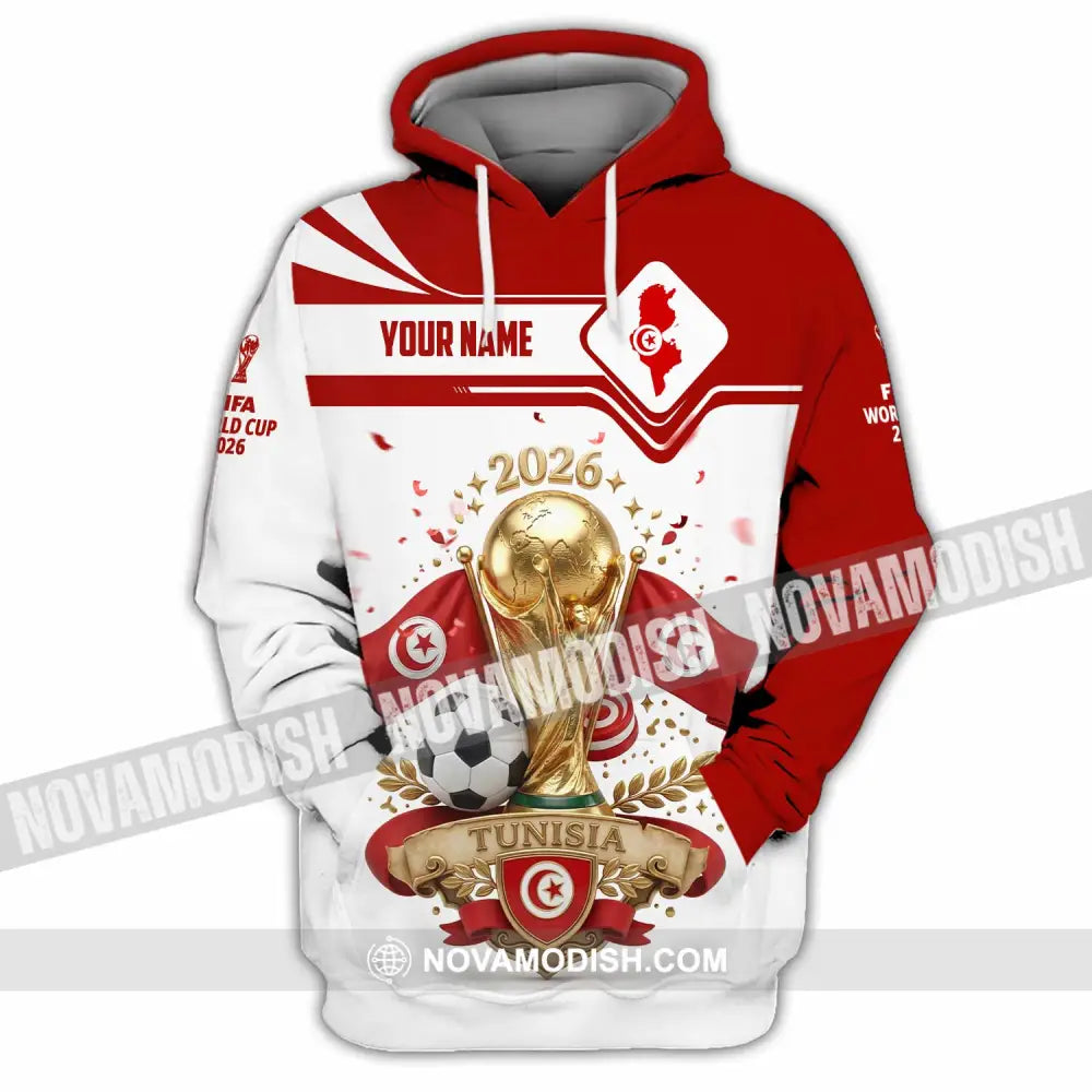 Unisex Shirt - Custom Tunisia World Cup 2026 3D Shirt - Hoodie / S - T-shirt