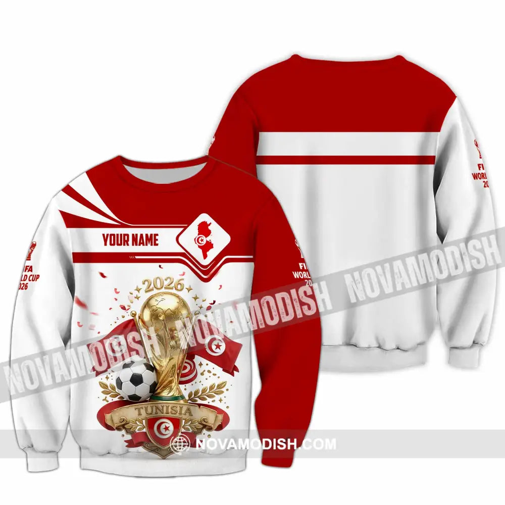 Unisex Shirt - Custom Tunisia World Cup 2026 3D Shirt - Long Sleeve / S - T-shirt