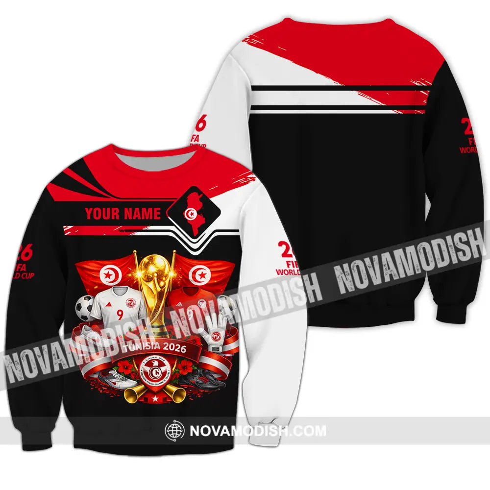 Unisex Shirt - Custom Tunisia World Cup 2026 3D Shirt - Long Sleeve / S - T-shirt