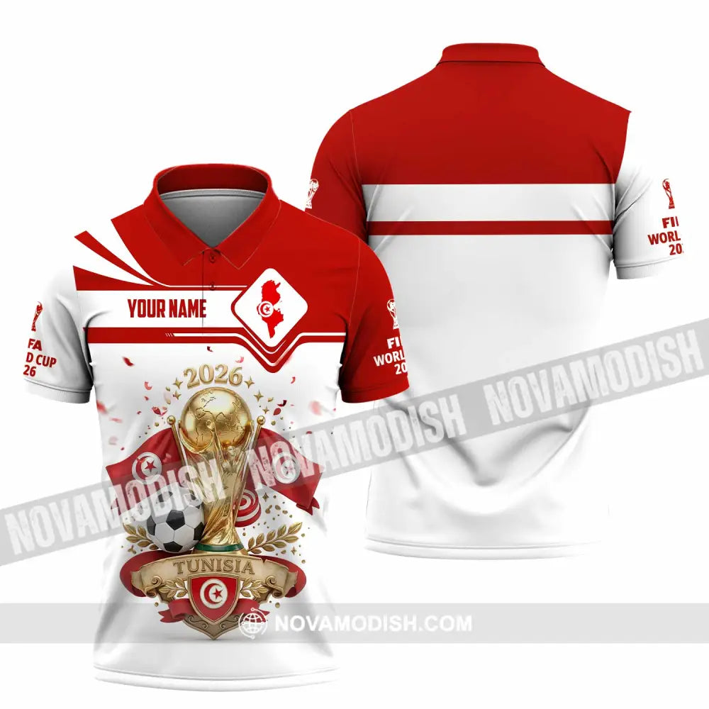 Unisex Shirt - Custom Tunisia World Cup 2026 3D Shirt - Polo Shirt / S - T-shirt