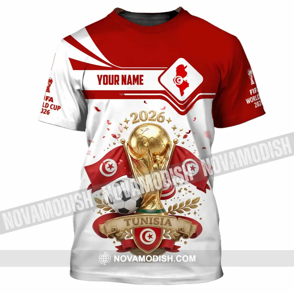 Unisex Shirt - Custom Tunisia World Cup 2026 3D Shirt - T-Shirt / S - T-shirt