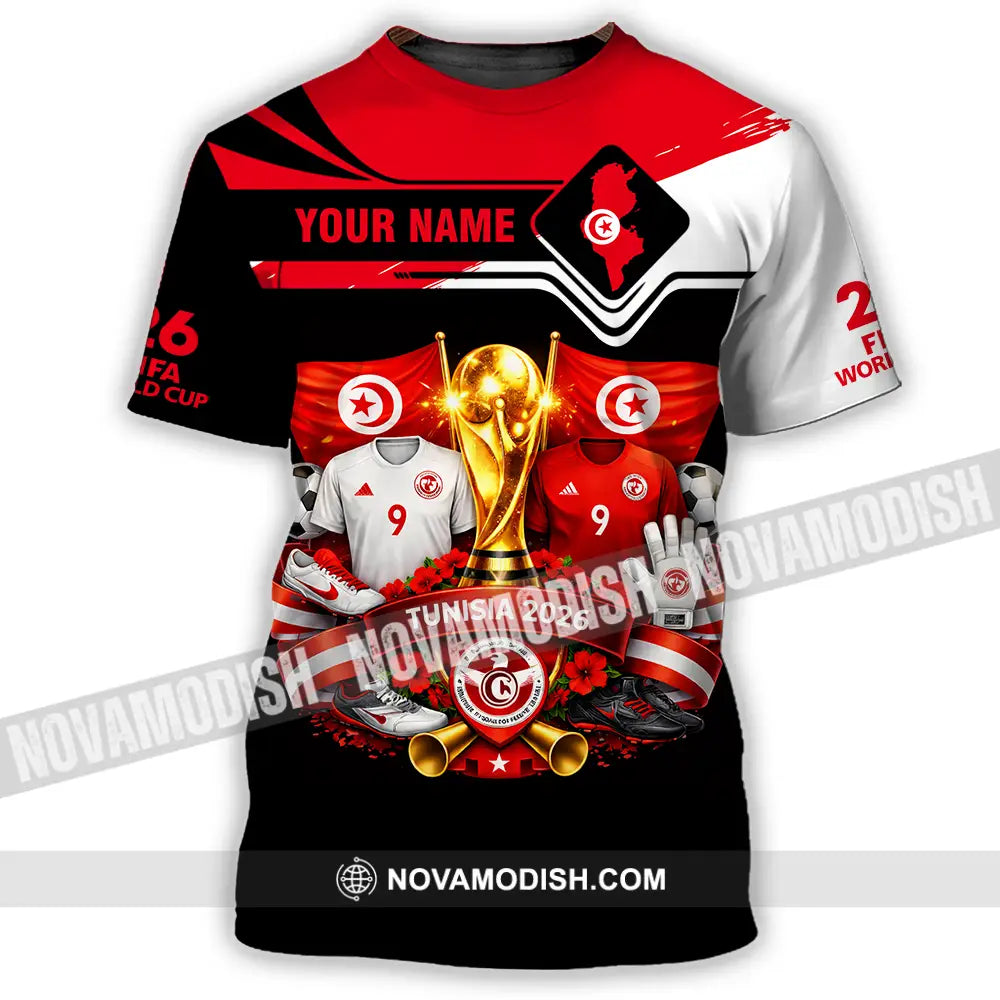 Unisex Shirt - Custom Tunisia World Cup 2026 3D Shirt - T-Shirt / S - T-shirt