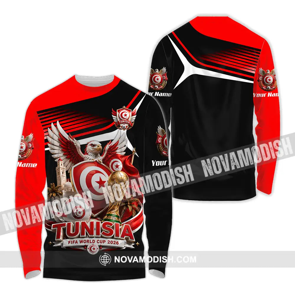 Unisex Shirt - Custom Tunisia World Cup 2026 Shirt - Long Sleeve Shirt / S - T-shirt